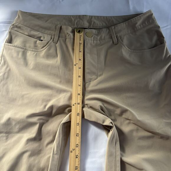 All In Motion Pants Mens 34X 32 Tapered Commuter Tan Business Casual Office - Picture 11 of 12